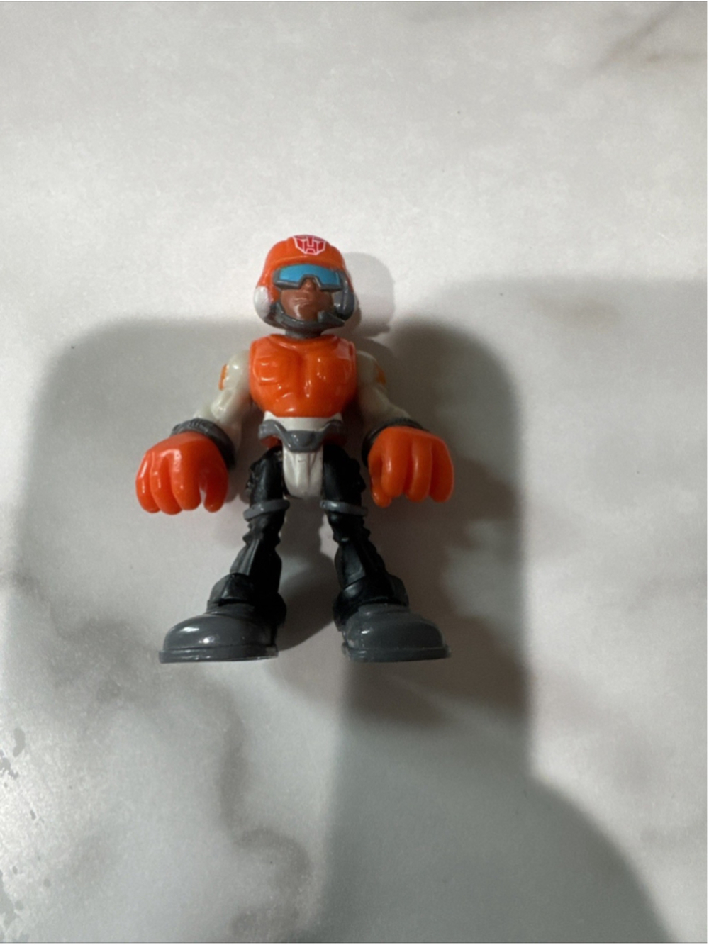 Transformers Rescue Bots Sawyer Storm Mini Figure playskool heroes Orange Rider
